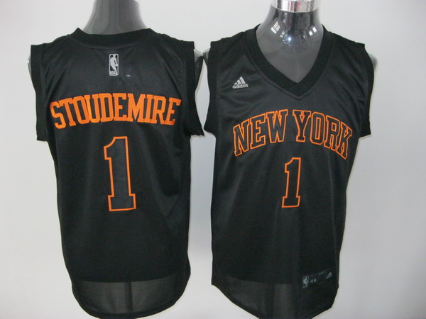  NBA New York Knicks 1 Amar'e Stoudemire Black Swingman Jersey